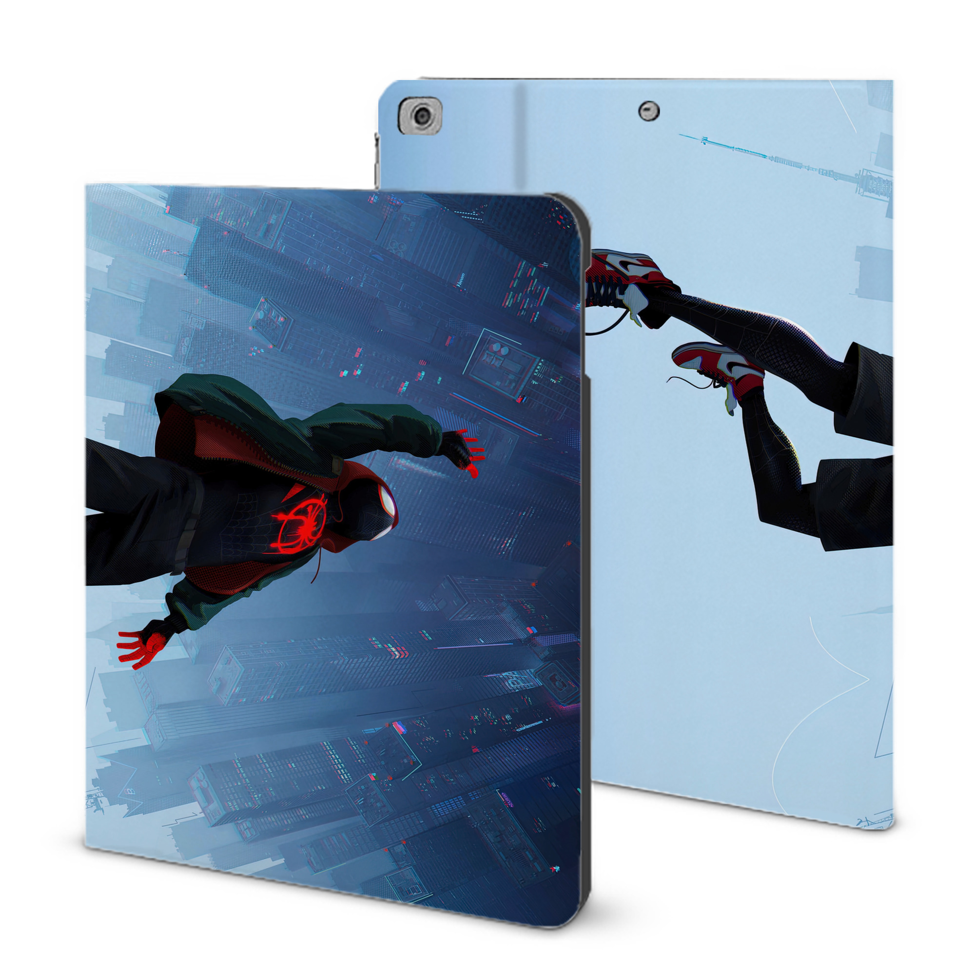 （画像用） Spider Man スパイダーマン IPad ケース ブック型 PUレザー TPU 耐衝撃 軽量 薄型 ペン収納なし 全面保護 IPad 各モデル対応